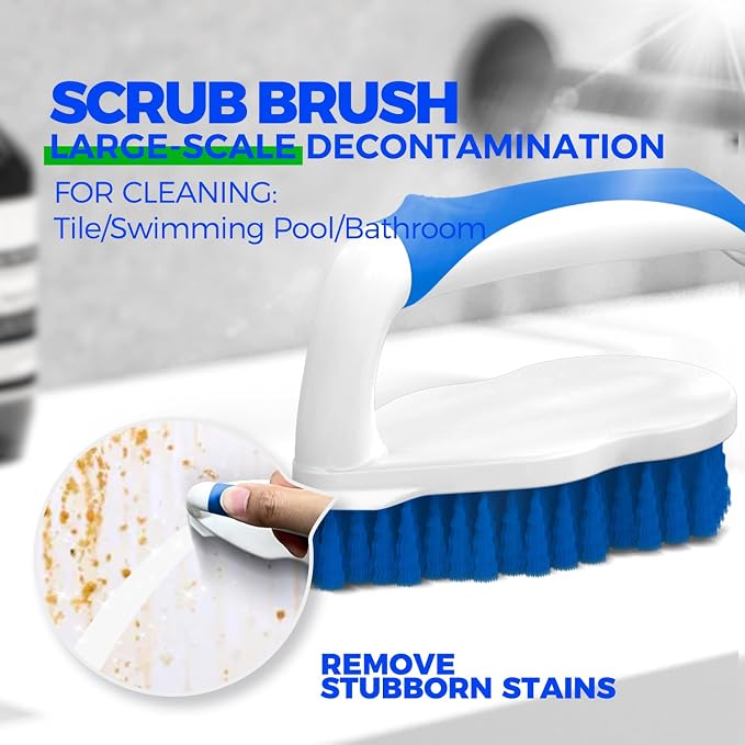 Holikme 7 Pack Deep Cleaning Brush Set, Scrub Brush, Grout Brush, Pool Brush - Image 2