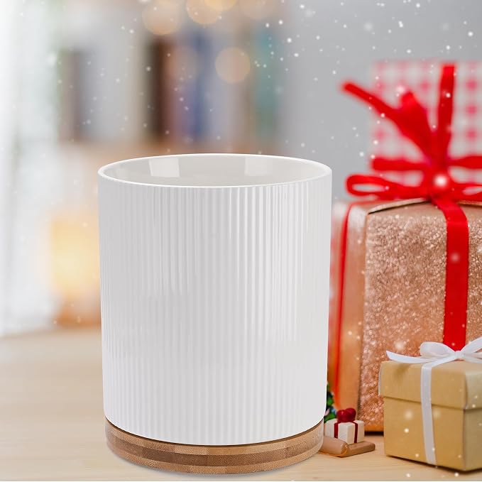 QUELIEN Utensil Holder, 360° Rotating Ceramic Kitchen Utensil Holder - Image 7