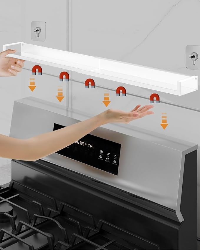 SZJHXIN 4X Strong Magnetic Stove Top Shelf, Adjustable 15-30 Inches, Fits - Image 2