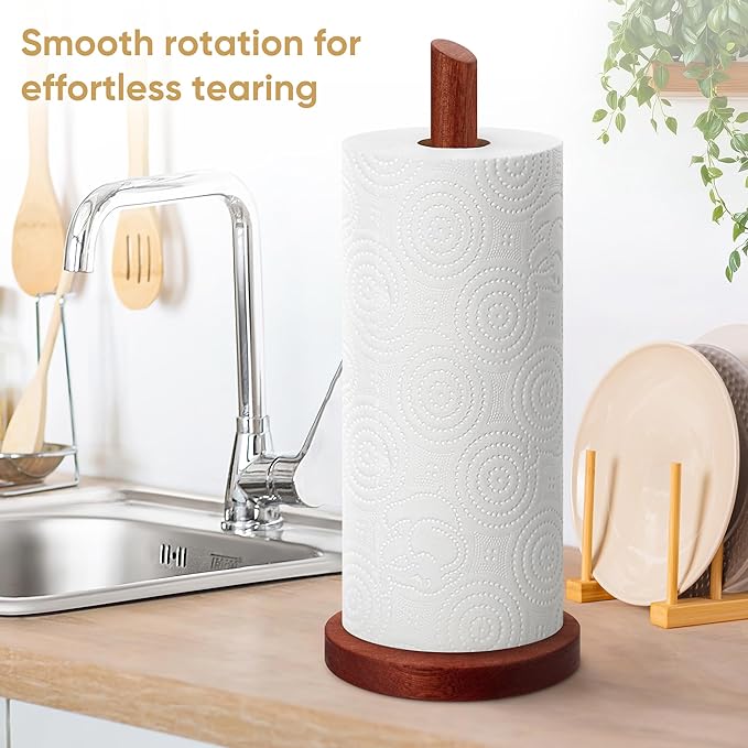 Kaishun Wooden Paper Towel Holder Countertop - Image 4