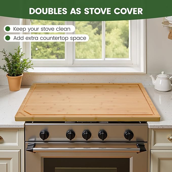 Kikcoin 30”×20” Bamboo Cutting Boards - Image 3
