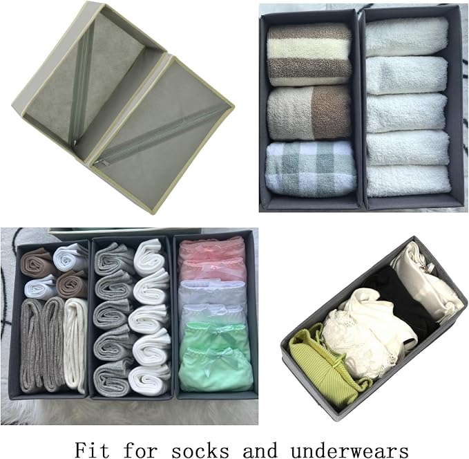 Bructhun Sock Drawer Organizer 3 Pack - Image 7