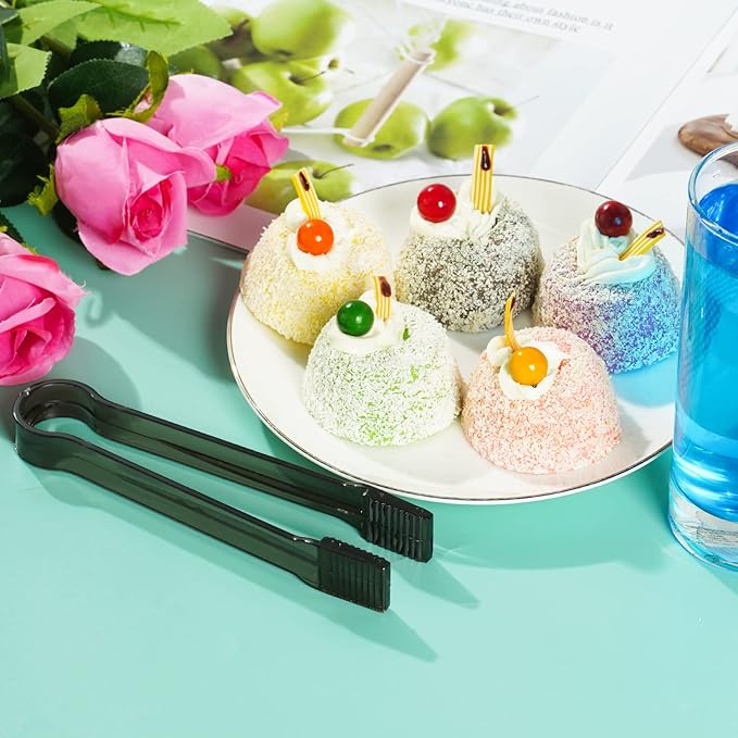 10 Pcs Plastic Buffet Serving Tongs, 6.3 Inches - Image 6