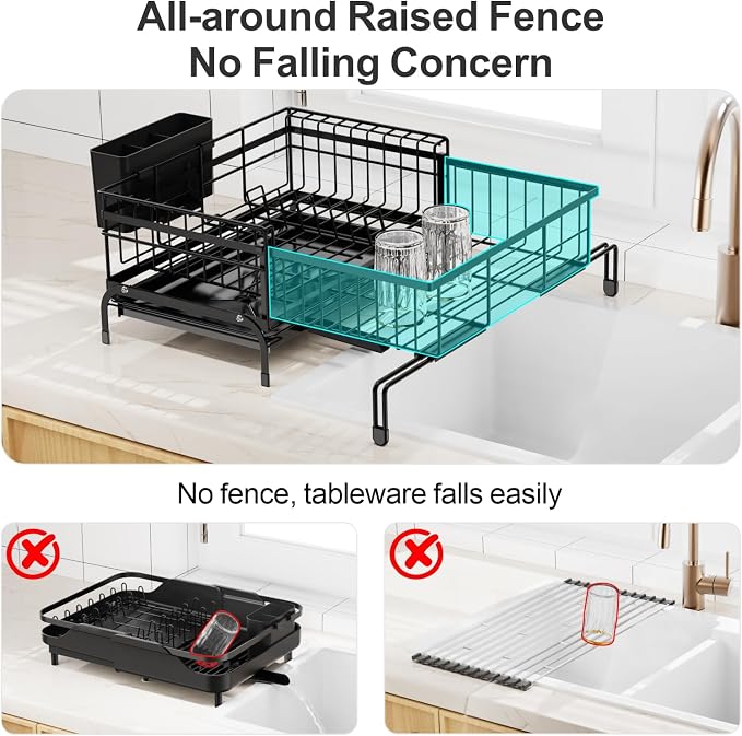GSlife Expandable Dish Drying Rack - Image 6