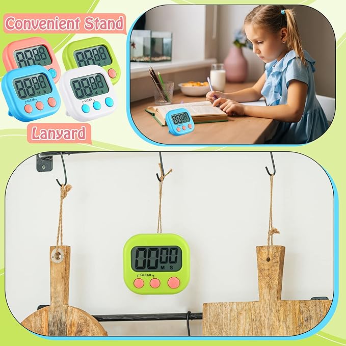 Xuhal 50 Pieces Digital Kitchen Timer Bulk, Small Magnetic Timers - Image 6