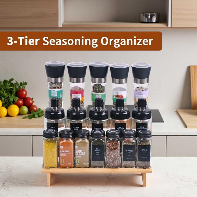 JinDoWin 3 Tiered Spice Rack Organizer - Image 8