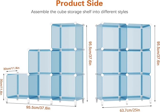 Portable Closet 6 Cube Closet Organizer and Storage Shelf Bookcase - Image 3