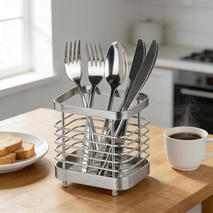 Utensil Holder, Stainless Steel Utensil Drying Rack - Image 5