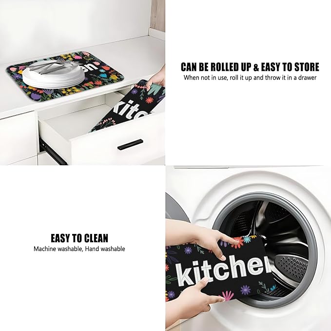 Dish Drying Mat for Kitchen Counter 2 Pack - Image 7
