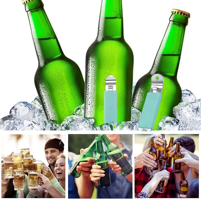 3 Pieces Magnetic Bottle Openers Can Opener Classic Beer Opener Stainless Steel - Image 6