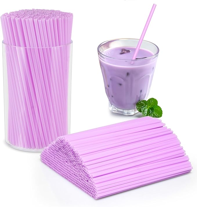 500 Pcs Lavender Purple Coffee Stir Sticks Set Lilac Purple Cocktail Straws by DLUGOPIS