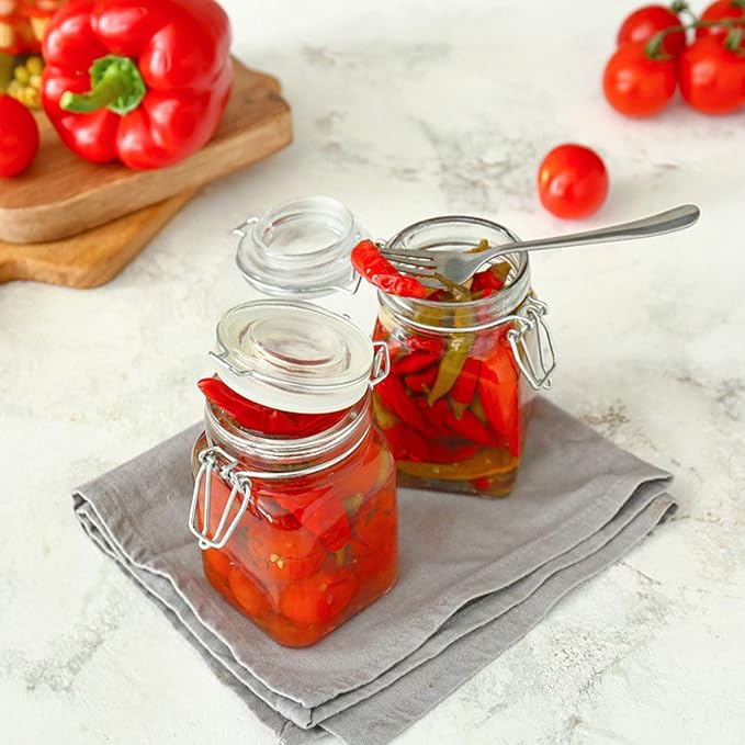 DHSBTLS 4 oz Mini Square Spice Jars, 24 Pack Glass Mason Jars - Image 7