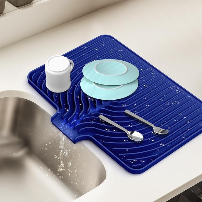 Dish Drying Mat for Kitchen Counter, by JACZZO