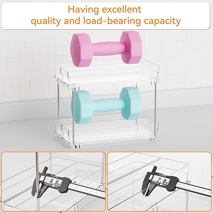 Yieach 2 Tier Sliding Spice Racks - Image 6