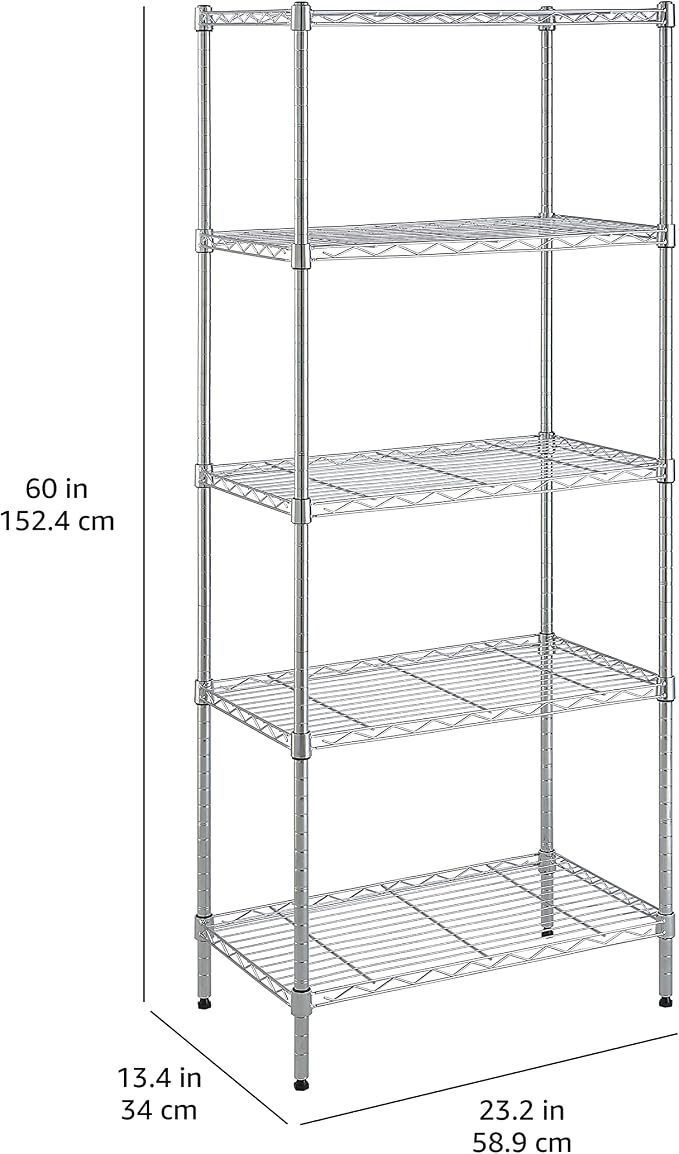 Amazon Basics 5-Shelf Adjustable Storage Shelving Unit - Image 10