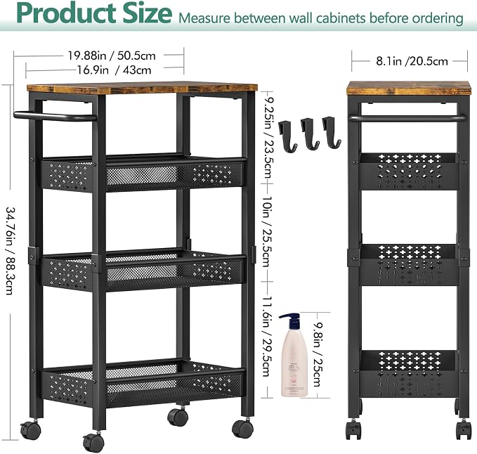 Vivihomety Utility Slim Storage Cart - Image 2