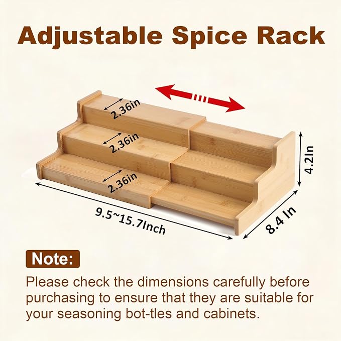 JinDoWin Spice Rack Organizer For Cabinet, Spice Organization For Cabinet - Image 5
