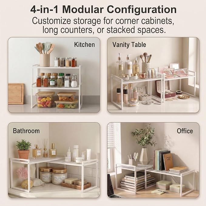 Set of 2 Cabinet Organizers 12.6''W 44 LBS Load Capacity Heavy Duty Kitchen - Image 6