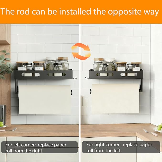 Paper Towel Holder Wall Mount for Kitchen, Paper Towel Holder - Image 4