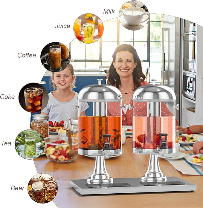Beverage Dispensers, 4.4 Gallon/16-L Commercial Beverage Dispenser Cold Drink - Image 5