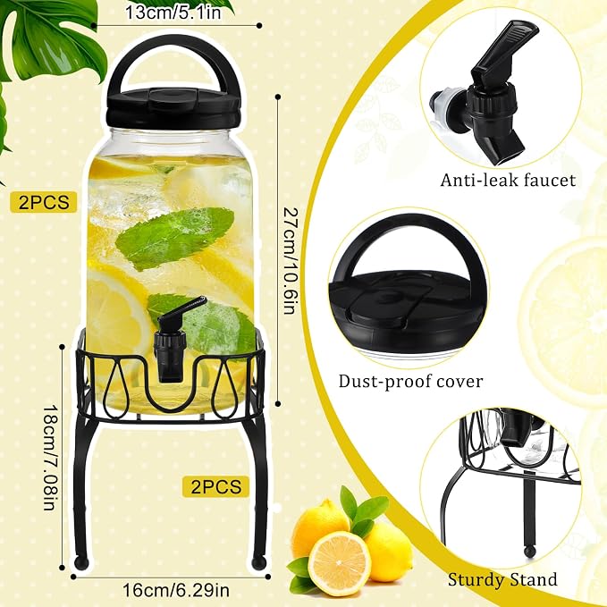Tanlade 2 Pcs Plastic Drink Dispenser - Image 3