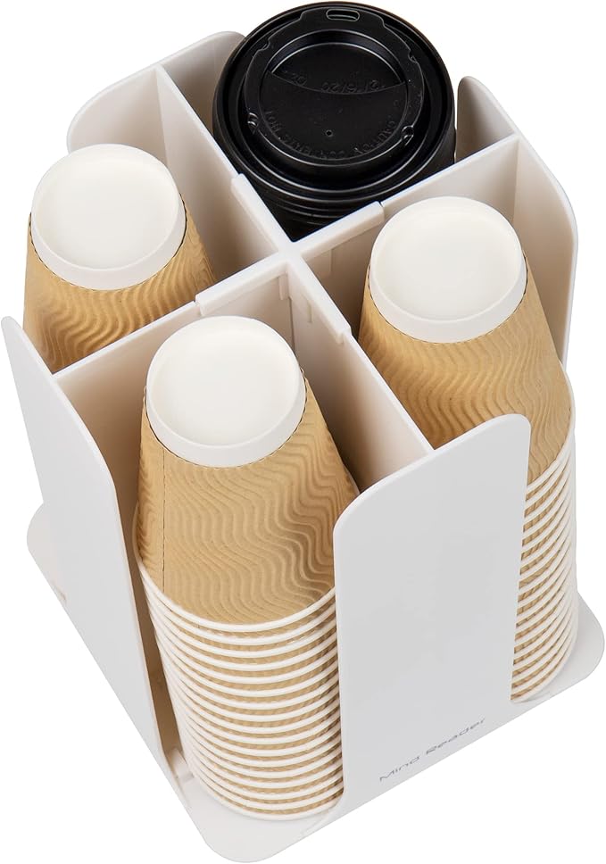 Mind Reader Cup and Lid Carousel, Countertop Org, Coffee Bar, Beverage Cup - Image 5