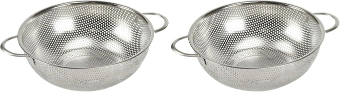 Chef Craft Select Microperforated Colander, 2.5 quart, Stainless Steel by ChefCraft