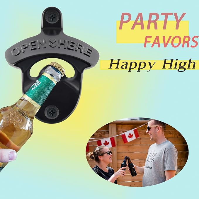 30 Packs Black Bottle Top Opener Wall Mounted Beer Cap Opener Stainless Bulk - Image 7
