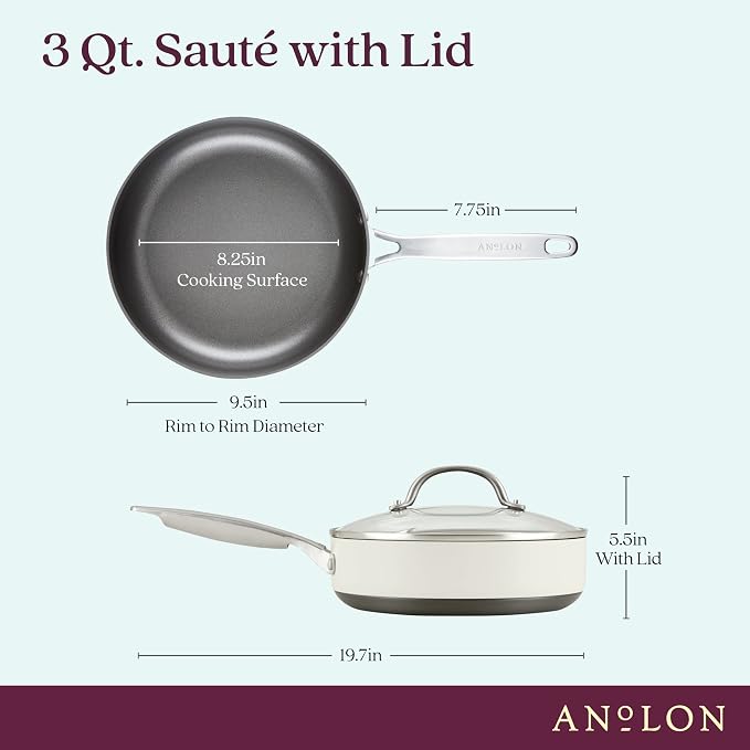 Anolon Achieve Hard Anodized Nonstick Sauté Pan - Image 2