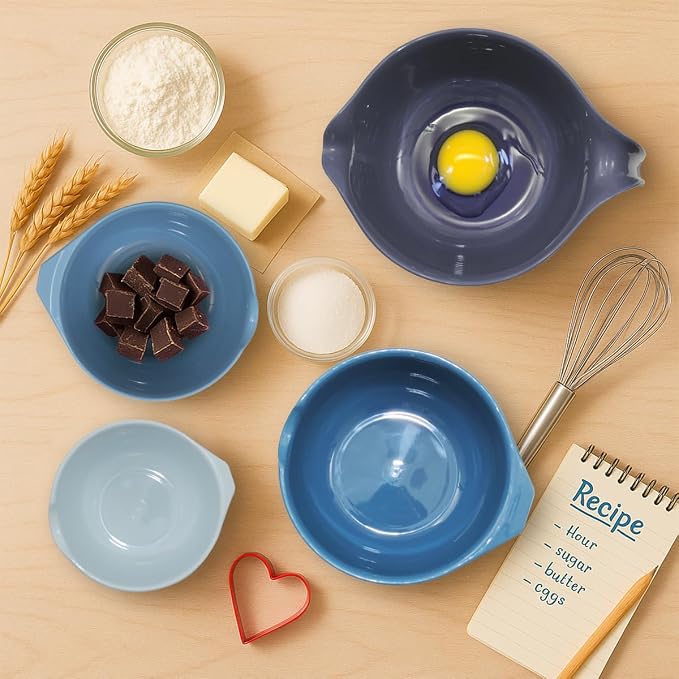 Glad Mixing Bowls with Pour Spout, Dishwasher Safe Kitchen Cooking and Baking - Image 2