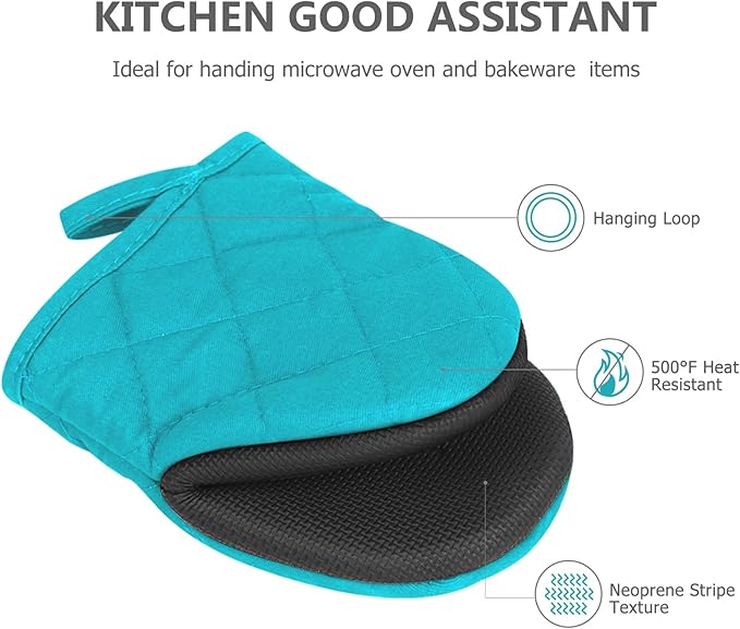 1 Pair Short Oven Mitts - Image 4