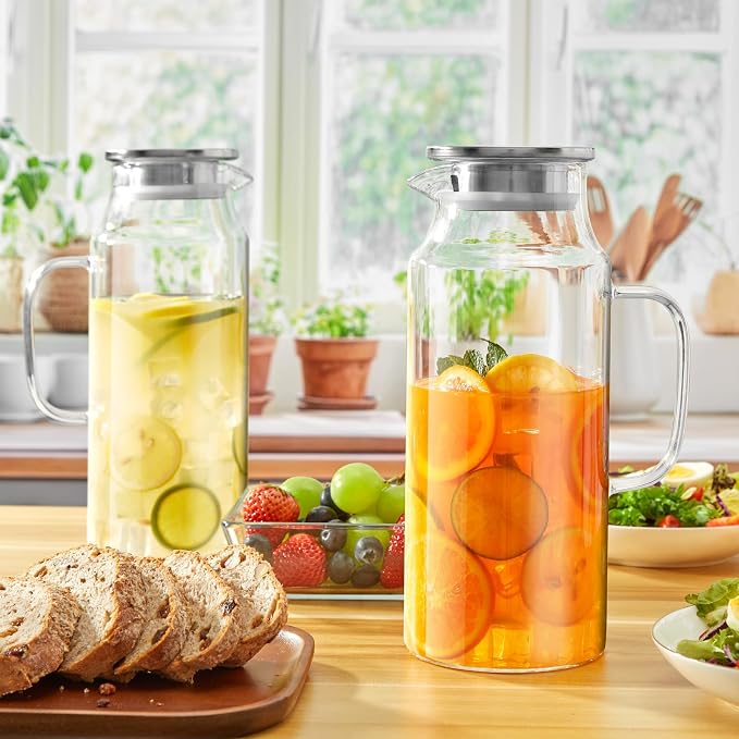 2 Liter 68 oz Glass Pitcher - Image 6