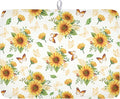 Sunflower Dish Drying Mat for Kitchen Counter Summer Yellow Floral Microfiber by Unknown