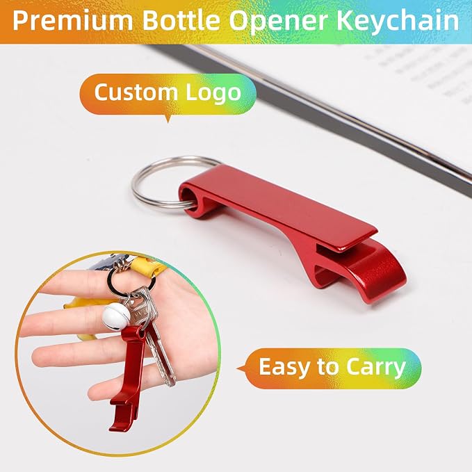 400 Pack Colorful Metal Bottle Opener Keychains Bulk, Tiny Beverage Opener - Image 5