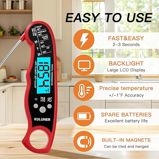 KULUNER TP-01 Waterproof Digital Instant Read Meat Thermometer - Image 2