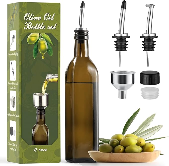 AOZITA 17oz Glass Olive Oil Dispenser by AOZITA