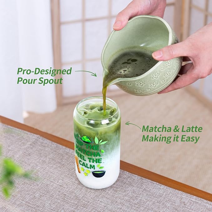 Matcha Whisk Set, Bamboo Whisk, Bamboo Scoop, Stainless Sifter - Image 7