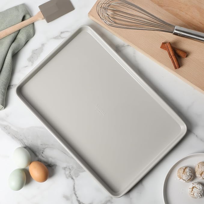 Martha Stewart Gallen 15 x 10 Inch Nonstick Carbon Steel Cookie Sheet – Cool - Image 8