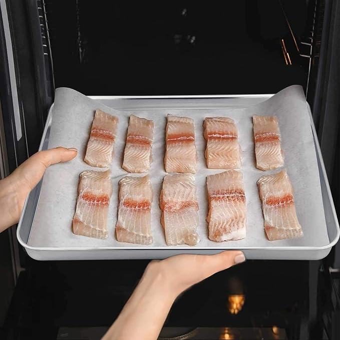 TeamFar Toaster Oven Pan, Stainless Steel Toaster Oven Tray Quarter Sheet Pan - Image 5