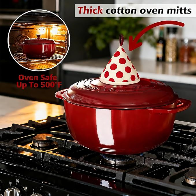 Umite Chef 6QT Enameled Cast Iron Dutch Oven - Image 3