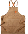 Tosewever Canvas Cross Back Chef Cotton Aprons by Tosewever