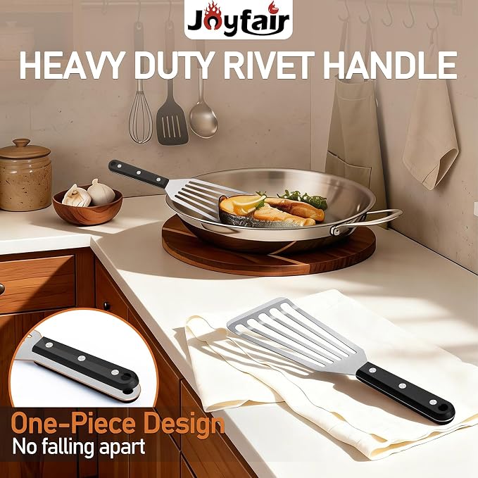 Joyfair Fish Spatula Metal Spatulas, Kitchen Slotted Turners & Outdoor Griddle - Image 2