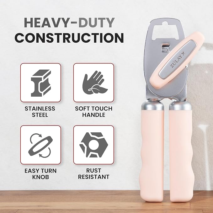 Zulay Kitchen Heavy Duty Stainless Steel Can Opener Manual - Image 3