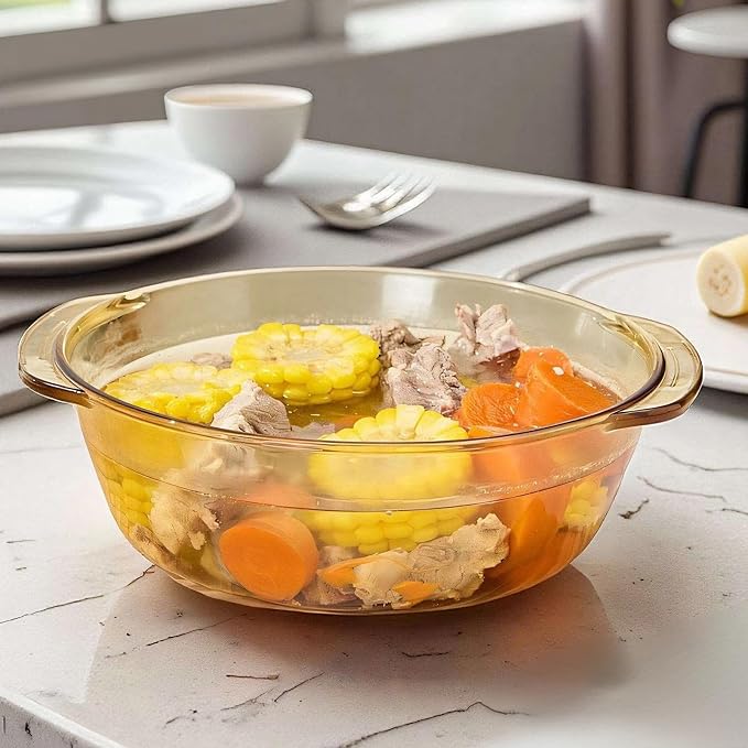Amber Borosilicate Glass Casserole Dish - Image 3