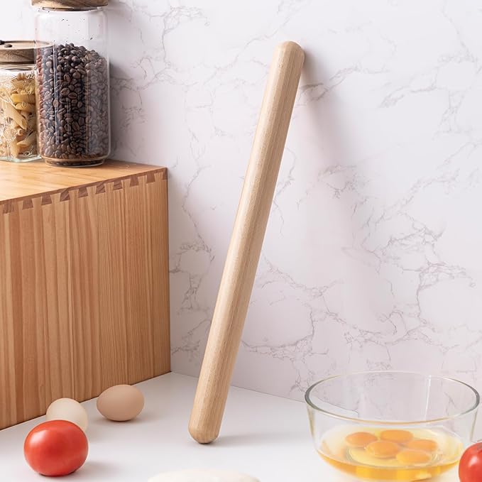 AISOSO French Rolling Pin, 17.7 Inches Wood Rolling Pins - Image 4
