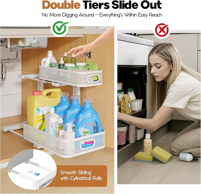 2 Pack Under Sink Organizer - Image 3