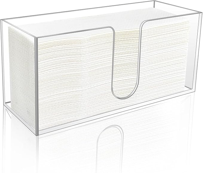 1 Pack Acrylic Paper Towel Holder, Countertop Napkin Dispenser by CDIVEFTN