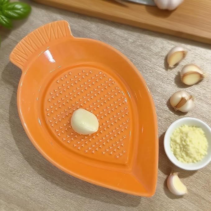 1PCS Carrot-Shaped Ginger Grater Ceramic Garlic Grinder Plate - Image 7