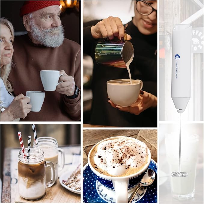 Powerful Milk Frother Handheld Foam Maker, Mini Whisk Drink Mixer - Image 7