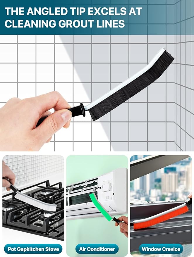 6Pcs Hard Bristle Crevice Cleaning Brush, Designed - Image 2